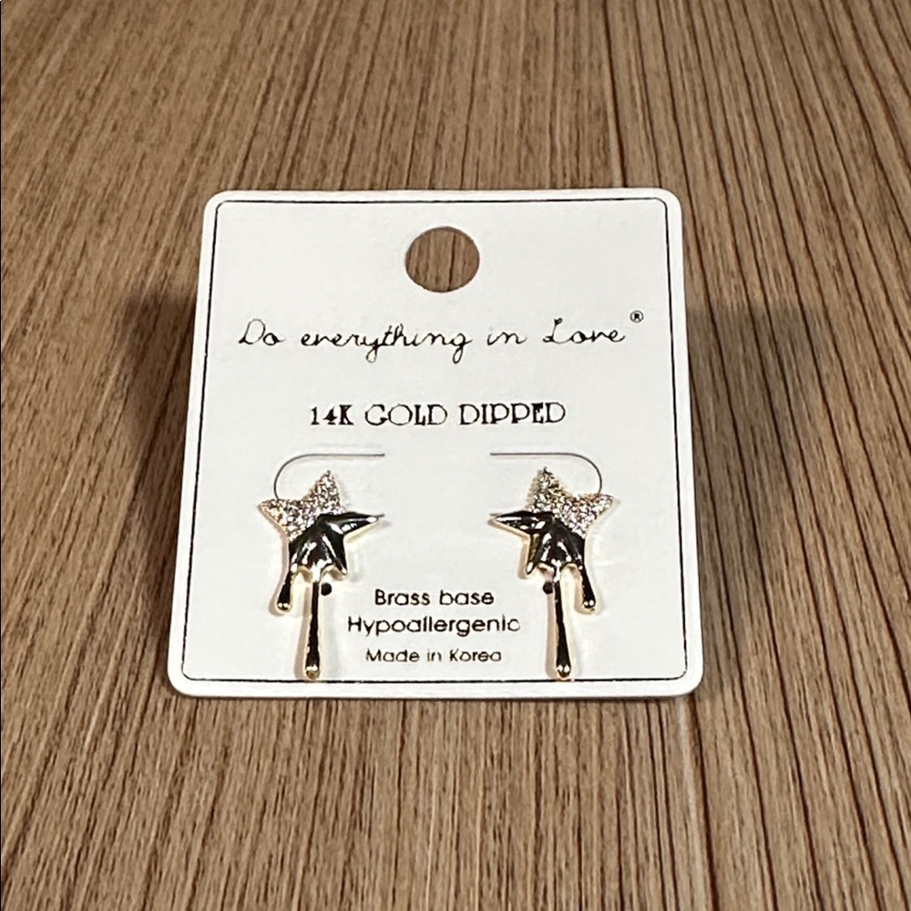 14K Gold Dipped Star Earrings